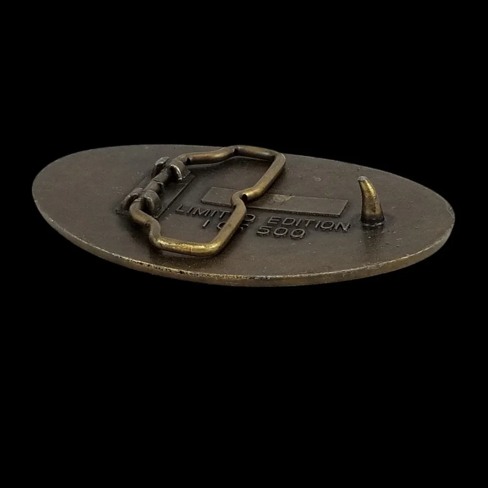 Liberal Jaycees Belt Buckle International Pancake Day 1985 Solid Brass Stan Herd